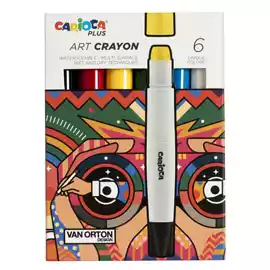 Pastello a cera Art Crayon D 10 mmx138mm assortiti  Plus conf. 6 pezzi