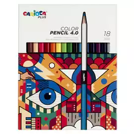 Matita colorata Color Pencil 4.0 mina 4mm assortiti  Plus conf. 18...