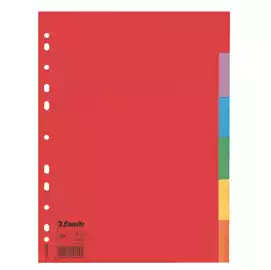 Separatore Economy 6 tasti cartoncino colorato 160gr A4 multicolore 