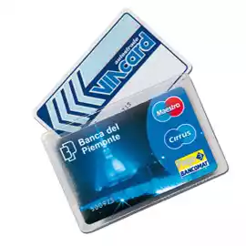 Portacard Cristalcardper 2 tessere 9,7x6,3cm  conf. 100 pezzi