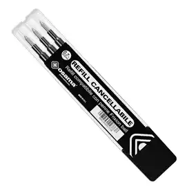 Refillper penne gel cancellabili punta 0,7mm nero  conf. 3 pezzi