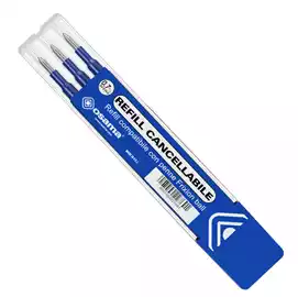 Refillper penne gel cancellabili punta 0,7mm blu  conf. 3 pezzi