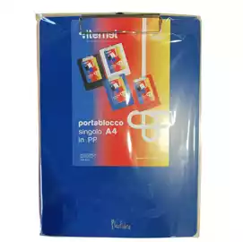 Portablocco con molla in metallo copertina in PPL A4 blu 