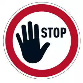 Pittogramma adesivoda terra ''Stop'' Ø 43cm 