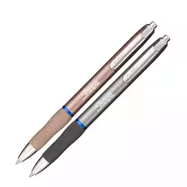 Penna gel a scatto punta 0.7mm fusto assortiti metal blu 