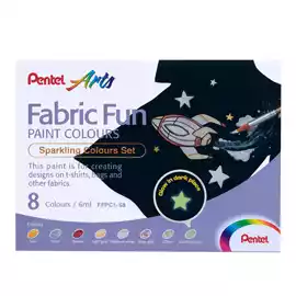 Colore in tubettoper tessuto Fabric Fun sparkling assortiti  conf. 8...