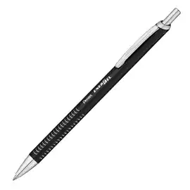 Penna roller EnerGel Metal Slim punta 0,7mm fusto nero 