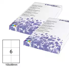 Etichette adesive in carta permanenti 105x99mm6 et/fg 100 fogli...