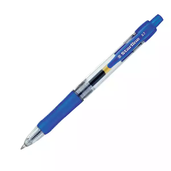 Penna a sfera a scatto con inchiostro gel blu punta fine 0,7mm Starline
